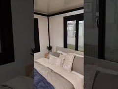 Vinnige montage Prefab kleine uitbreidende container huizen gegolfde metalen daken