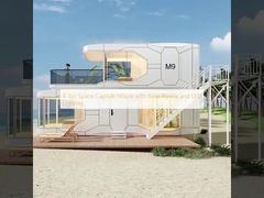 Ruimtecapsulehuis van 8 ton met zonnepanelen en LED-verlichting