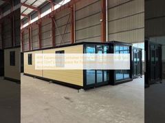 40ft uitbreidbaar containerhuis met 2200mm vouwgrootte en 72m2 woonruimte voor gefabriceerde personeelswoning