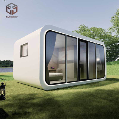 kopen Winddicht Prefab Glamping Pods Aluminium Capsule Apple Container House online manufacture
