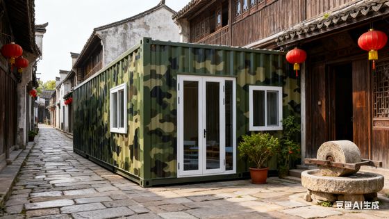 kopen 18mm brandwerende cementvezel vloer opvouwbare 20ft container 37 vierkante meter vloeroppervlak gegalvaniseerd frame online manufacture