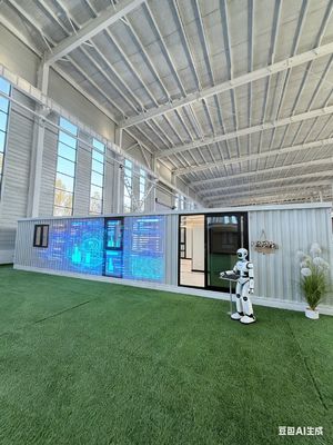 kopen 40ft Expandable Container Home with Internal Dimensions L11540 * W6060 * H2240 Mm, 18 Thick Fireproof Cement Fiber Floor, and Bull 30 * 30 Flat Lamp online vervaardiging