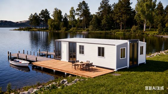 kopen 56 Square Meters Prefab Folding House with 75mm EPS Wallboard and 30 Years Lifespan for Durable Living online vervaardiging