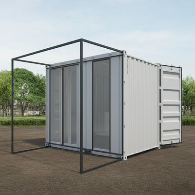 Gegalvaniseerd staal Modulaire omgebouwde scheepvaartcontainers Huizen Aanpasbaar