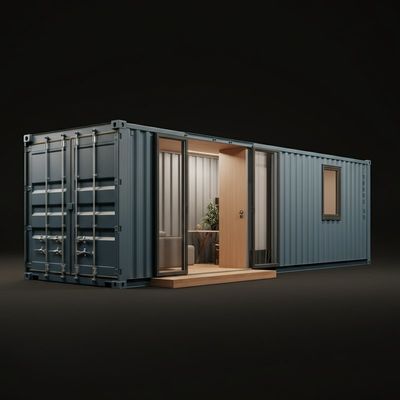 20ft Chinese omgebouwde opslagcontainers Flat Pack Homes