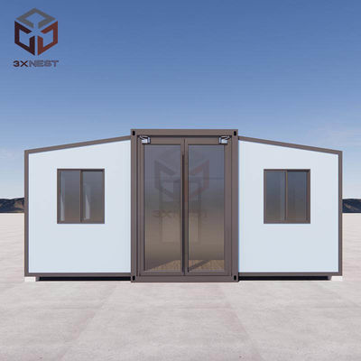 Draagbaar brandwerend uitbreidbaar opvouwbaar 20ft containerhuis met terras