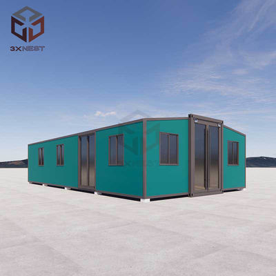 Uitbreidbaar Containerhuis Ontwerp 18 mm vloer Bamboe triplex Grond Frame voor Twee Kamers
