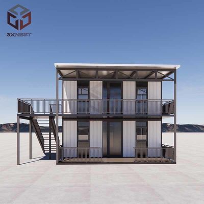 Uitbreidbaar Flat Pack Folding House Container Homes Dubbellaag