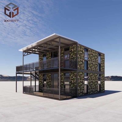 2 Slaapkamer Klaagbare modulaire huizen Stalen structuur Prefab container