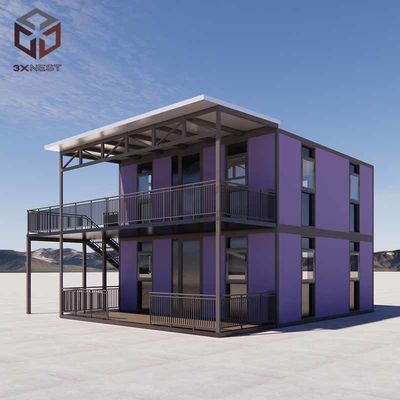 73 m2 Flat Pack Container Homes Uitbreidbaar Modulair Huis