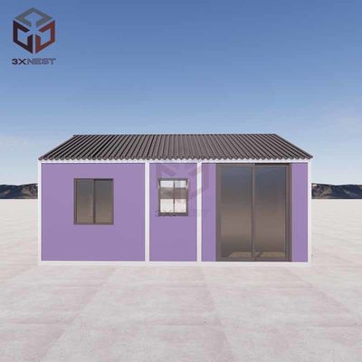 Geaffineerd metaal 20ft Flat Pack Container Bouwplaats Tijdelijke huisvesting