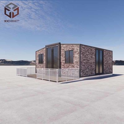 Aardbevingsgraad 8 Dubbele vleugel staalconstructie Container prefab huis