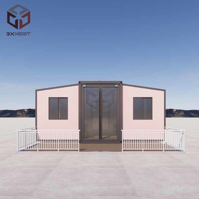 Dubbele vleugel prefab container huis met gebroken brug aluminium venster