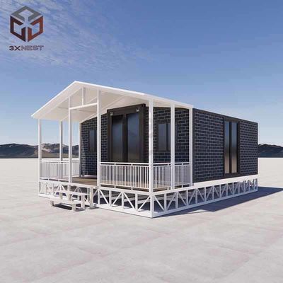 Dubbelvleugelcontainerhuis met balkon Innovatieve en duurzame woningoplossing