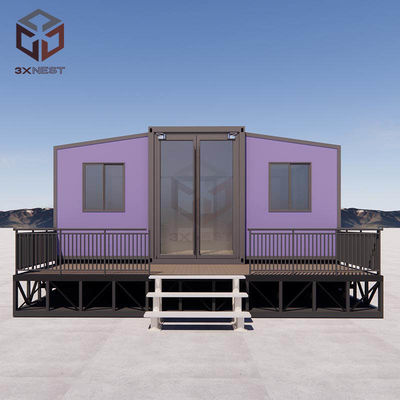 Eenvoudige en snelle installatie voor uitbreidbare dubbel vleugel container huis
