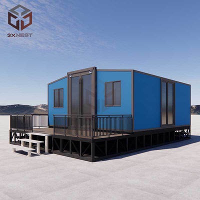 20ft voorgebouwd mobiel opvouwbaar huis Container Rockwool Sandwich Panel Wand