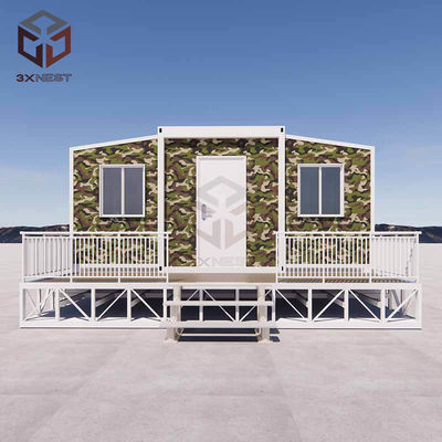 Staalconstructie Opvouwbaar containerhuis met een dak van aardbevingsbestendige graad 8