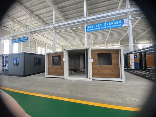 Uitbreidbaar dubbel vleugelcontainerhuis voor langdurige meer dan 20 jaar levensduur Geplakt of PVC vloer