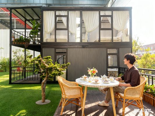 Aanpasbare brandwerende tweelaagse uitbreidbare prefab huizen Temperatuurweerstand en aanpasbare vloeren Aanpassing