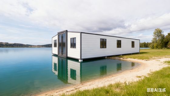 40ft uitbreidbaar containerhuis met 72m2 vloeroppervlakte 4,6 ton nettogewicht en 3-6 personen onderdak