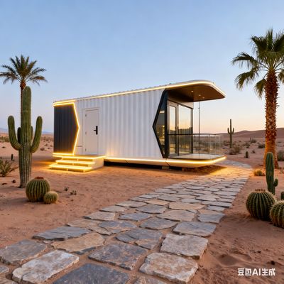 Space Capsule House met L8560 * W3460 * H3400 afmetingen voor 2 personen accommodatie en 7 ton netto gewicht