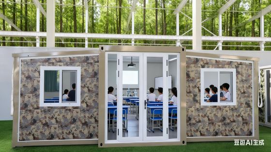 75 mm EPS sandwichpanelen vouwbare 20ft container met aanpasbaar terras en 1 jaar garantie