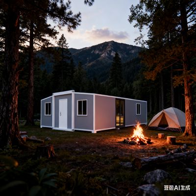 56 vierkante meter prefab vouwhuis met volledig gegalvaniseerd zijframe en snel assemblage vouwcontainerhuis