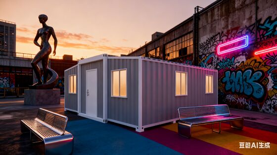 40ft uitbreidbare container Huis met PVC-paneel Interieur Afwerking Windweerstand 4.18KN/M2 en aanpasbaar terras