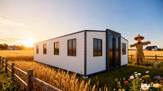 40ft Uitbreidbare Containerwoning met Gevouwen Afmetingen L11800 B2200 H2480 72 Vierkante Meter Vloeroppervlakte en Vooraf Bedraad Elektrisch Systeem