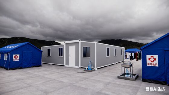 40ft uitbreidbaar containerhuis met windweerstand 4.18KN/M2 Gevouwen Grootte 11800*2200*2480mm en 72 vierkante meter vloeroppervlakte