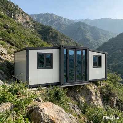 Volledig gegalvaniseerde opvouwbare 20ft container met aanpasbare huisindeling en optionele toegangsdeur