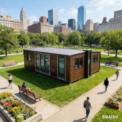 Prefab Folding House with Grade 8 Earthquake Resistance 27.5 Square Meters Floor Area and Folded Size L5900 W700 H2480mm