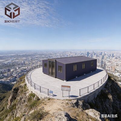 40ft Uitbreidbare Containerwoning met 72 Vierkante Meter Vloeroppervlak, Aanpasbaar Meubilair en Nat-Droog Gescheiden Badkamer, Modulaire Woonoplossingen