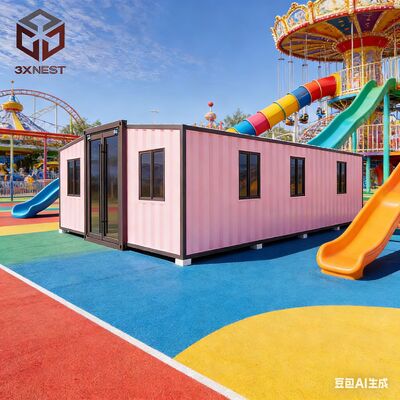 Aangepaste slaapkamer 40ft geprefabriceerde woningen die modern comfort bieden 1 40HQ verzendcontainer kan 1 set ruimte en middelen bevatten