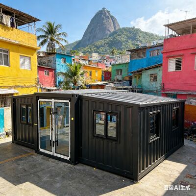 Brandwerende Opvouwbare 20ft Container met Thermische en Geluidsisolatie voor Aanpasbare Modulaire Woningen