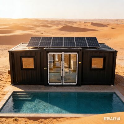 Opvouwbare 20ft-container met windweerstand van categorie 5 volledig gegalvaniseerd hoofdframe en thermische geluidsisolatie voor modulaire woningen