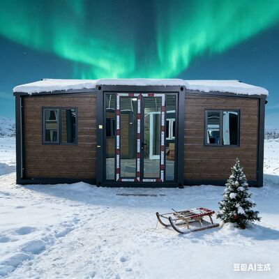 Volledig gegalvaniseerde vouwbare 20ft container met 75mm EPS sandwich panelen en aanpasbaar elektrisch systeem