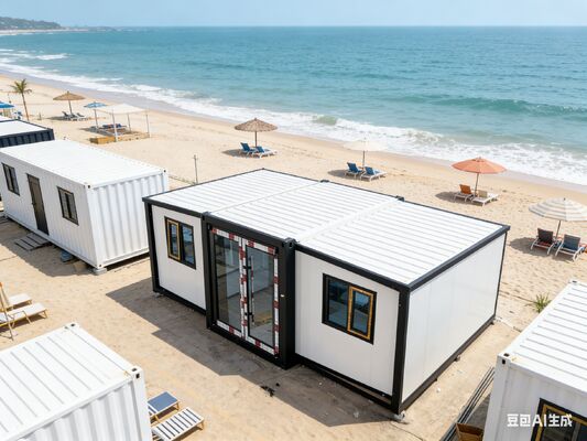 Opvouwbare 20ft Container met 75mm EPS Sandwichpanelen en Uitbreidbare Afmetingen L5900 B6300 H2480 voor Aanpasbare Geprefabriceerde Tiny Homes