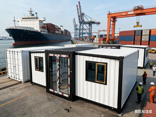 18 mm dik brandwerend cementvezel vloer opvouwbaar 20ft container met thermische isolatie en geluidsisolatie en aanpasbaar ontwerp