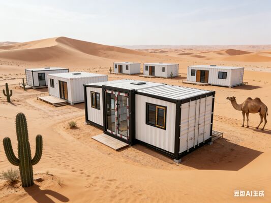 Volledig gegalvaniseerde vouwbare 20ft container met 75mm EPS sandwich panelen en aanpasbare huis lay-out