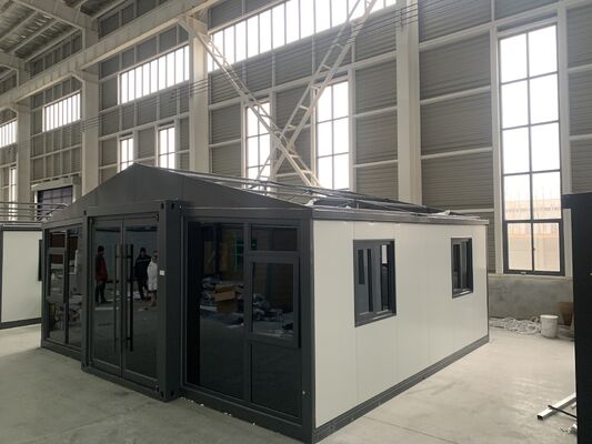 Opvouwbare 20ft container met 30-40 jaar levensduur, nat-droog scheiding badkamer, en seismische prestaties niveau 8